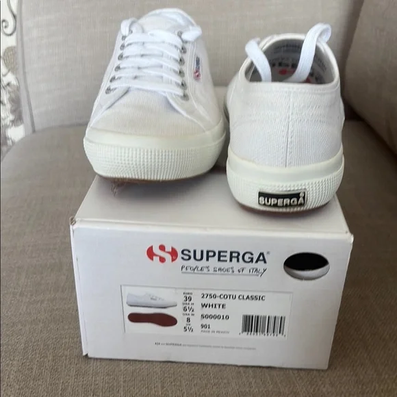 Superga White Canvas Sneakers - Picture 2 of 5